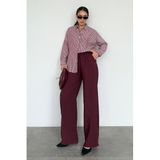 Madmext Bordo Elastik Belli Bol Kesim Pantolon Mg2020,Bordo S