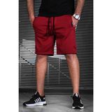 Madmext Bordo Erkek Regular Fit Şort 4842 %85 Pamuk %15 Polyester Desenli Rahat Kesim - XL