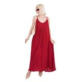 Madmext Bordo Halter Yaka Askılı Uzun Basic Kadın Elbise Mg2163,Bordo XL