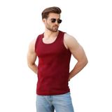 Madmext Bordo Kalın Askılı Basic Erkek Atlet E7157,Bordo M