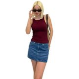 Madmext Bordo Kalın Askılı Regular Kesim Basic Atlet Mg2059,Bordo M