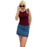 Madmext Bordo Kalın Askılı Regular Kesim Basic Atlet Mg2059,Bordo S