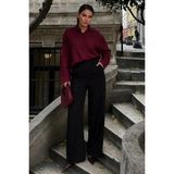 Madmext Bordo Keten Kadın Gömlek MG2797 - XL
