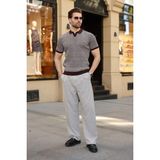 Madmext Bordo Polo Yaka Regular Fit Erkek Triko Tişört E7496