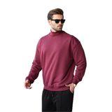Madmext Bordo Yarım Balıkçı Yaka Erkek Basic Sweatshirt E7158,Bordo M
