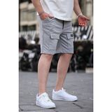 Madmext Boyalı Gri Erkek Basic Şort 6533 - 2XL