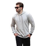 Madmext Boyalı Gri Kapüşonlu Erkek Sweatshirt 7069,Boyalı Gri L