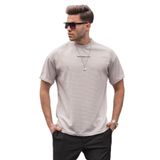 Madmext Boyalı Gri Likralı Basic Erkek Tişört 6060,Boyalı Gri S