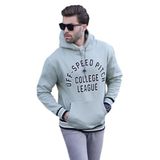 Madmext Çağla Yeşil Kapüşonlu Cep Detaylı Baskılı Erkek Sweatshirt 7068,Çağla Yeşili S