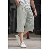 Madmext Çağla Yeşili Erkek Keten Kapri Şort 6538 - 2XL
