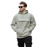 Madmext Çağla Yeşili Kapüşonlu Kapaklı Cep Detaylı Polar Erkek Sweatshirt 7097,Çağla Yeşili L