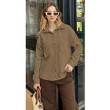 Madmext Camel Cep Detaylı Kadın Gömlek MG2241