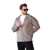 Madmext Camel Cepli Basic Erkek Polar Gömlek E6764,Camel 2XL