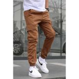Madmext Camel Dar Paça Kargo Cep Erkek Pantolon 5647