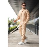 Madmext Camel Düğmeli Basic Erkek Gömlek Pantolon Takım E7335