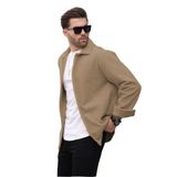 Madmext Camel Düğmeli Erkek Polar Gömlek 6753,Camel M