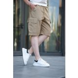 Madmext Camel Kargo Cepli Erkek Şort E6571