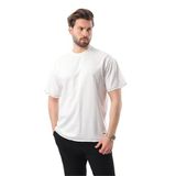 Madmext Ekru Bisiklet Yaka Basic Erkek Tişört E7105,Ekru S