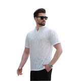 Madmext Ekru Hakim Yaka Erkek Basic Tişört E7148,Ekru 2XL