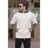 Madmext Ekru Kapüşonlu Cep Detaylı Erkek Sweatshirt 7071
