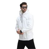Madmext Ekru Kapüşonlu Cep Detaylı Nakışlı Erkek Sweatshirt 7054,Ekru L