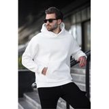 Madmext Ekru Kapüşonlu Kanguru Cep Erkek Sweatshirt E7169,Ekru 2XL