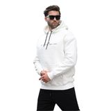 Madmext Ekru Kapüşonlu Nakış Detaylı Cepli Erkek Sweatshirt 7066,Ekru M