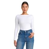Madmext Ekru Kayık Yaka Uzun Kollu Kadın Bluz Mg2267,Ekru M