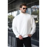 Madmext Ekru Yarım Balıkçı Yaka Erkek Basic Sweatshirt E7158,Ekru L