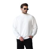 Madmext Ekru Yarım Balıkçı Yaka Erkek Basic Sweatshirt E7158,Ekru S