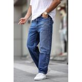 Madmext Erkek Baggy Jean, Koyu Mavi, Normal Bel, Regular Paça, 32 Beden