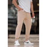 Madmext Erkek Basic Eşofman Altı, Cepli, Paçası Lastikli, Bej, 2XL