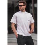 Madmext Erkek Basic T-Shirt, Beyaz, Bisiklet Yaka, Kısa Kollu, S Beden