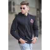 Madmext Erkek Baskılı Sweatshirt, Siyah, M Beden