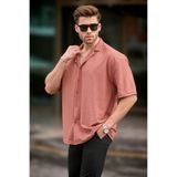 Madmext Erkek Gömlek, Kısa Kollu, Regular Kalıp, Turuncu, 2XL