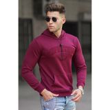 Madmext Erkek Kapüşonlu Sweatshirt, Bordo, XL