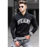 Madmext Erkek Kapüşonlu Sweatshirt, Siyah, M Beden
