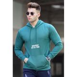 Madmext Erkek Kapüşonlu Sweatshirt, Yeşil, XL