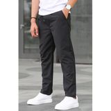 Madmext Erkek Regular Fit Kumaş Pantolon, Siyah, L Beden