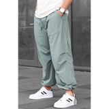 Madmext Erkek Regular Fit Paraşüt Pantolon, Mint Yeşili, L Beden