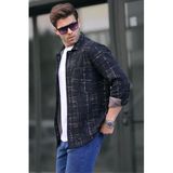 Madmext Erkek Regular Fit Uzun Kollu Gömlek, Kahverengi Desenli, XL
