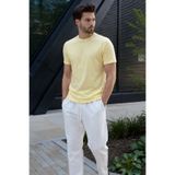 Madmext Erkek Sarı Basic Tişört 5268