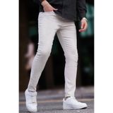 Madmext Erkek Slim Fit Kanvas Pantolon, Gri, 36 Beden