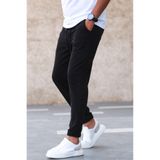 Madmext Erkek Spor Giyim Eşofman Altı, Slim Kalıp, Dar Paça, Yüksek Bel, Cepli, Siyah, 2XL