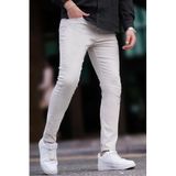 Madmext Erkek Taş Rengi Kanvas Slim Fit Pantolon,Taş Rengi 40