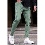 Madmext Erkek Yeşil Kanvas Slim Fit Pantolon,Yeşil 31