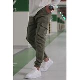 Madmext Erkek Yeşil Kargo Cep Pantolon 5447 - Haki