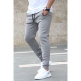 Madmext Füme Basic Eşofman Erkek Slim Fit Pamuk Malzemeli Uzun Paça Lastikli Paça - XL