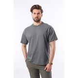 Madmext Füme Bisiklet Yaka Basic Erkek Tişört E7105 - 2XL