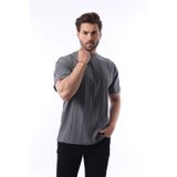 Madmext Füme Bisiklet Yaka Erkek Tişört 6175